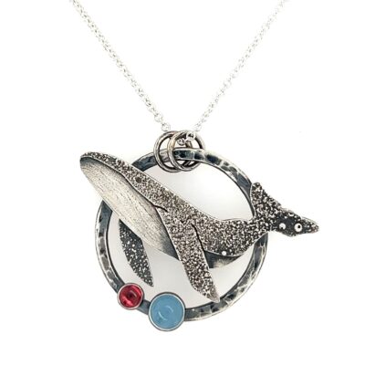 Argentium Sterling Silver Blue Whale Necklace