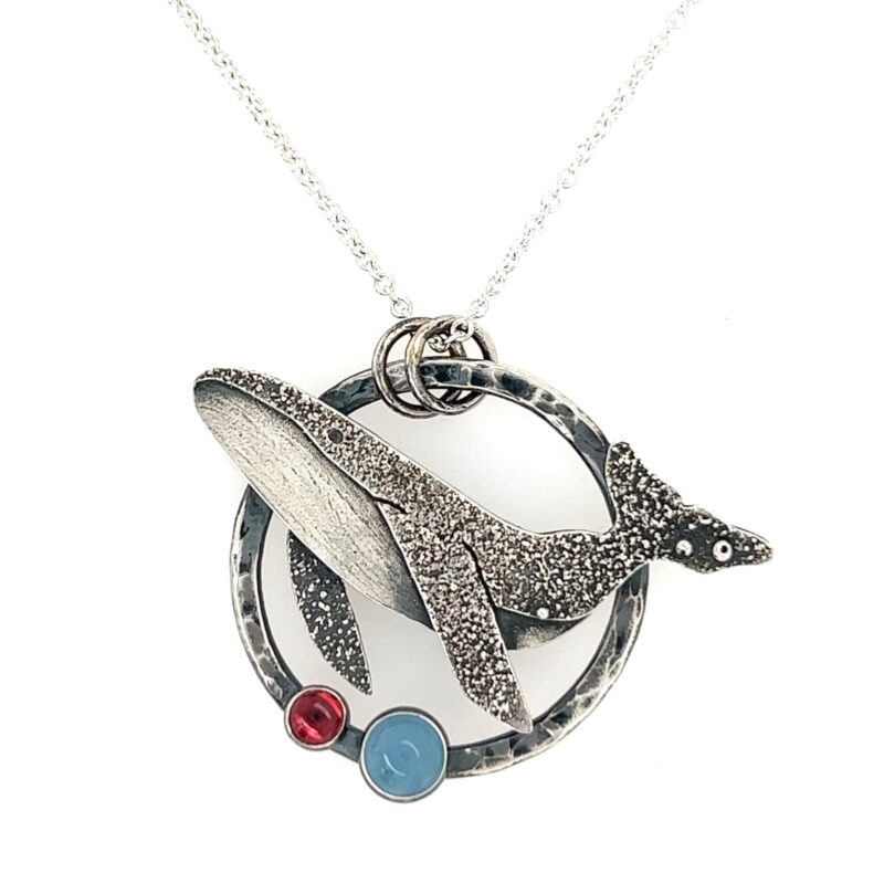 Argentium Sterling Silver Blue Whale Necklace