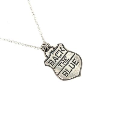 Argentium Sterling Silver Back the Blue Necklace