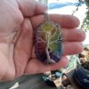Wire Wrapped Stainless Steel Rainbow Quartz Tree of Life Necklace - Image 6